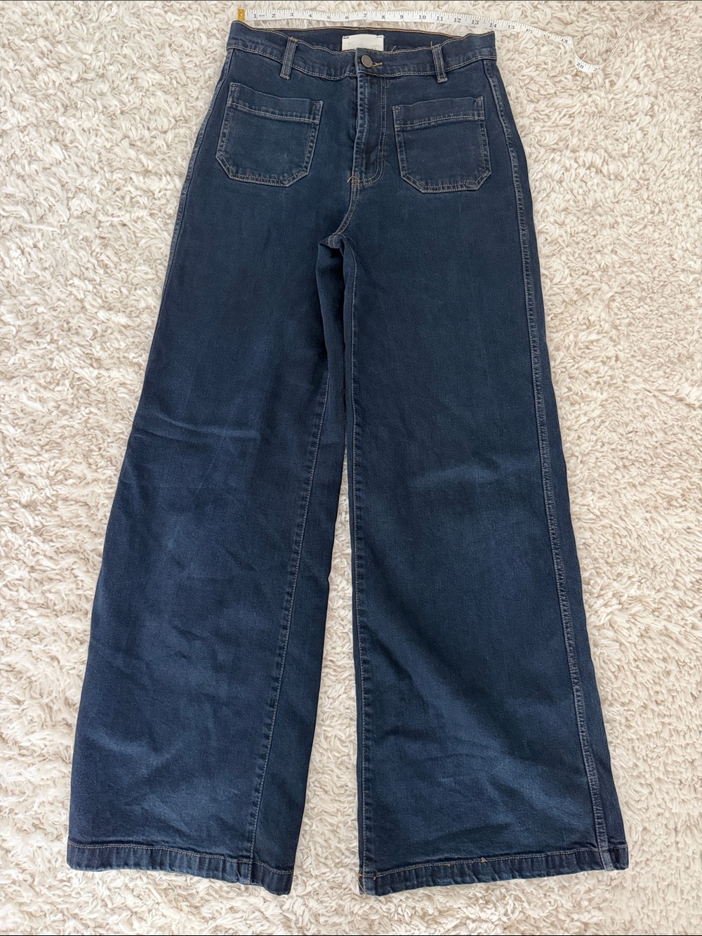 Habitual Wide-Leg High-Rise Jeans in Navy Blue